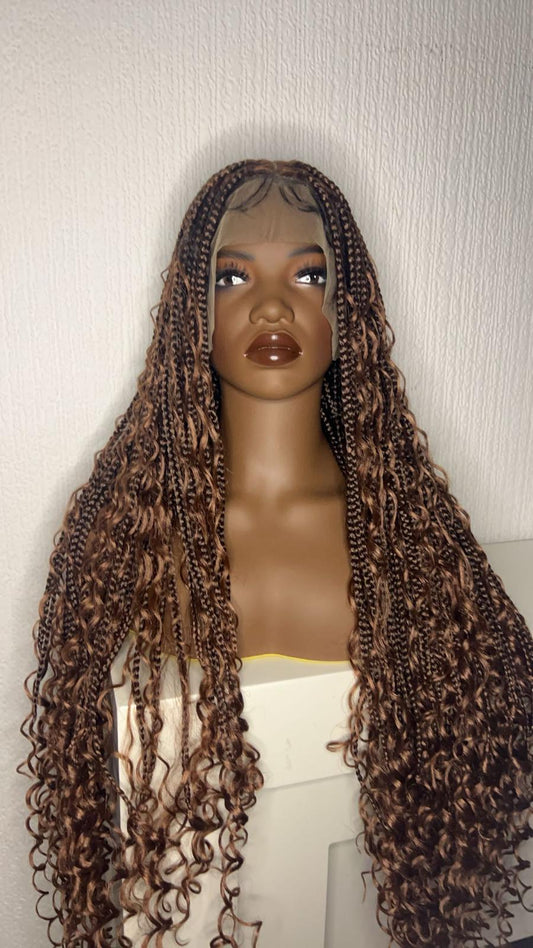 36 Inches 1B/30 Brown Boho Goddess Wig