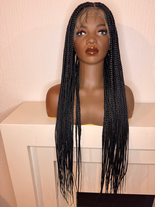 36 Inches Black Box Braid Wig