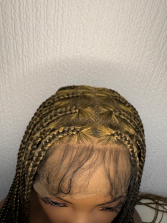 Full Lace 36 Inches 1B/27 Box Braid Wig