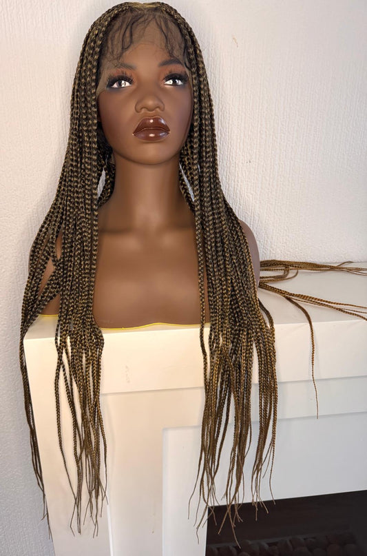 Full Lace 36 Inches 1B/27 Box Braid Wig