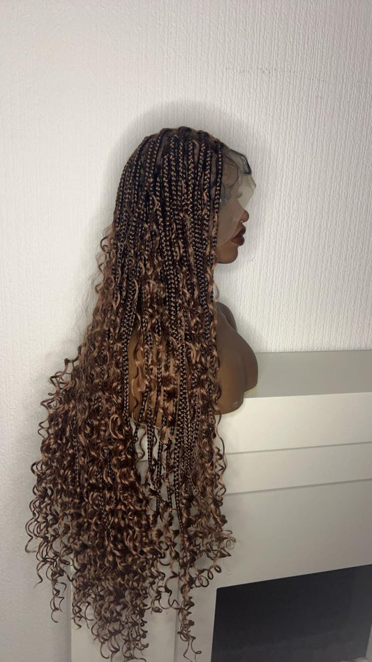 36 Inches 1B/30 Brown Boho Goddess Wig