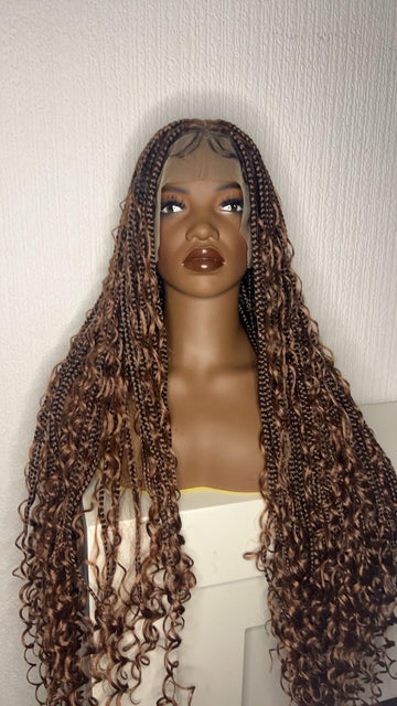 36 Inches 1B/30 Brown Boho Goddess Wig